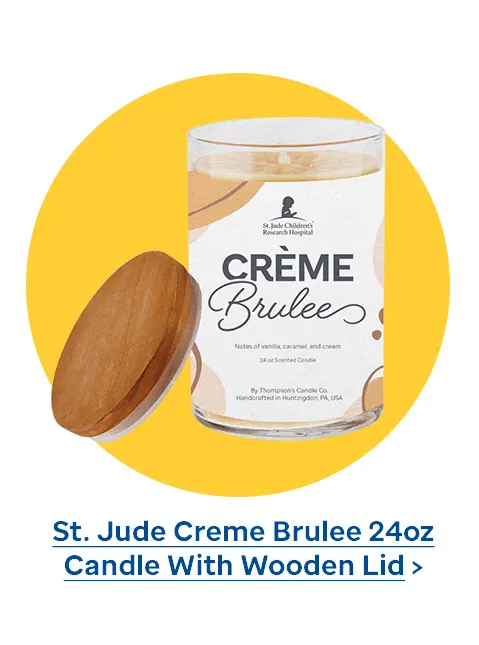 St. Jude Creme Brulee 24oz Candle With Wooden Lid